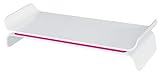 Leitz Ergo WOW verstellbarer Monitorständer, Zwei Höheneinstellungen, Pink/Weiß, 65040023