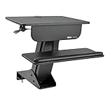 Tripp Lite Sit Stand Desktop Workstation, Adjustable Standing Desk with Clamp