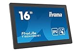 iiyama ProLite T1624MSC-B1 39,5cm (15,6") LED-Monitor Full-HD 10 Punkt Multitouch kapazitiv (HDMI, USB2.0,…