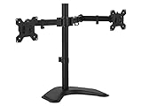 Mount-It! Dualer Monitor Ständer | Doppelter Monitor-Schreibtischständer | Freistehende Basis | 2 Vollbewegungsverstellbare…