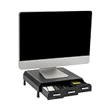 Mind Reader PC, Laptop, IMAC Monitorständer und Schreibtisch-Organizer, 32,7 x 34,2 x 6,9 cm, Schwarz