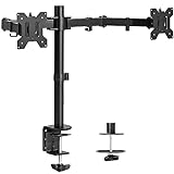 VIVO Dual LCD Monitor Desk Mount Stand Heavy Duty Fully Adjustable fits 2 /Two Screens up to 27"
