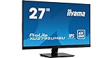 iiyama Prolite XU2792UHSU-B1 68,4cm 27" IPS LED-Monitor 4K UHD DVI HDMI DP 2xUSB3.0 Slim-Line schwarz