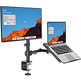 Wali Verstellbarer Ständer und Laptop-Tablett schwarz Desk Mount with Extra Laptop Tray