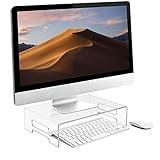 Sorbus Acryl-Monitorerhöhung, Laptop, Computer-Desktop-Ständer, durchsichtiges Schreibtisch-Display…