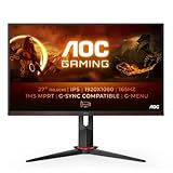 AOC Gaming 27G2SP - 27 Zoll FHD Monitor, 165 Hz, 1 ms, FreeSync Premium (1920x1080, VGA, HDMI, DisplayPort)…