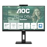 AOC Q27P3QW - 27 Zoll QHD Monitor, 2 MP Webcam, höhenverstellbar, Lautsprecher (2560x1440, 75 Hz, HDMI,…