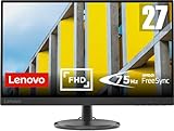 Lenovo D27-37 | 27" Full HD Monitor | 1920x1080 | 75Hz | 250 nits | 5ms Reaktionszeit | HDMI | VGA |…