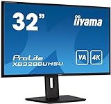iiyama Prolite XB3288UHSU-B5 80cm 31,5" VA LED Monitor 4K UHD HDMI DP USB3.0 Pip HDR Höhenverstellung…