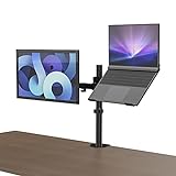 Stand Up Desk Store Konvertierbarer Laptop- und Monitorständer / Dual-Monitorhalterung (Schwarz, 13…