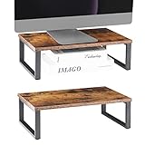 CADUKE Monitorständer Erhöhung, 2er Set Holz Tischplatte Computer Ständer, Industrie Desktop Regal Aufbewahrung…