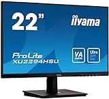iiyama XU2294HSU-B1 21.5 Inch VA LCD with Slim Bezel, 4ms, Full HD 1920x1080, 250 cd/m² Brightness,…