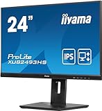 iiyama Prolite XUB2493HS-B6 60,5cm 23,8" IPS LED-Monitor Full-HD 100Hz HDMI DP Slim-Line Höhenverstellung…