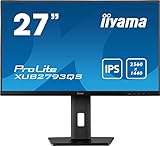 iiyama Prolite XUB2793QS-B1 68,5cm 27" IPS LED-Monitor WQHD HDMI DP Slim-Line FreeSync Höhenverstellung…