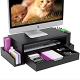 Simple Trending Monitorständer und Computer-Schreibtisch-Organizer mit verstellbarer Schubladenaufbewahrung,…