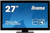 iiyama Prolite T2736MSC-B1 68,6cm 27" AMVA LED-Monitor Full-HD 10 Punkt Multitouch kapazitiv VGA HDMI…