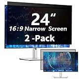 2er-Pack 61 cm Computer-Sichtschutzfilter für 16:9 Schmalbildschirm-Monitor – Ultra-Slim, rahmenloses…