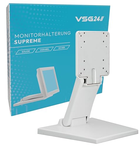 Durable 508323 Monitor Halterung Pro mit Tischklemme, flexibler Schwenkarm  360° drehbar, für VESA Bildschirme 21-27, silber
