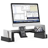 Monitorständer mit Aufbewahrungsfunktion,MiiKARE Verstellbarer Bildschirmständer mit ausziehbarer Schublade+Handy…