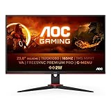 AOC Gaming 24G2SAE - 24 Zoll FHD Monitor, 165 Hz, 1ms, FreeSync Premium (1920x1080, VGA, HDMI, DisplayPort)…