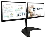 Mount-It! Freistehender Dual-Monitor-Ständer | Doppel-Monitor-Tischhalterung passend für zwei x 19 20…
