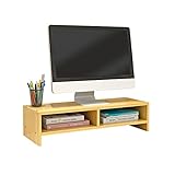 WANLIAN Monitorständer, Computer-Monitorständer, 2 Ebenen Holz-Monitorerhöhung, ergonomischer Schreibtisch-Monitorständer,…