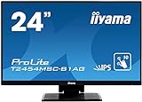 iiyama Prolite T2454MSC-B1AG 60,5cm 23,8" IPS LED-Monitor Full-HD 10 Punkt Multitouch kapazitiv VGA…