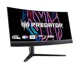 Acer Predator X34V Gaming Monitor 34 Zoll (86 cm Bildschirm) UWQHD, OLED, 175Hz DP/Type-C, 100Hz HDMI,…