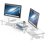 Hemudu Dual-Monitorständer, verstellbare Länge und Winkel, Dual-Monitorerhöhung, Computer-Monitorständer,…