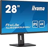 Iiyama Prolite XUB2893UHSU-B5 71cm 28" IPS LED-Monitor 4K UHD HDMI DP 4xUSB3.0 Slim-Line Höhenverstellung…