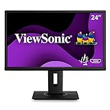 Viewsonic VG2440 60,5 cm (24 Zoll) Büro Monitor (Full-HD, HDMI, DP, USB 3.2 Hub, Höhenverstellbar, Lautsprecher,…