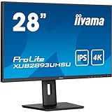 Iiyama Prolite XUB2893UHSU-B5 71cm 28" IPS LED-Monitor 4K UHD HDMI DP 4xUSB3.0 Slim-Line Höhenverstellung…