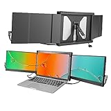 JoyReal Dreifach-Monitor für 33-40,6 cm Laptop, 30,5 cm (12 Zoll) Laptop-Monitorverlängerung, FHD 1080P…