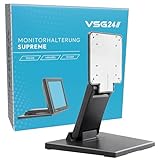 VSG24 Supreme Flexible Monitor Halterung, Stabile VESA 100x100 Tischhalterung, Bildschirm Standfuss…