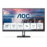 AOC Q32V5CE - 32 Zoll QHD Monitor, Lautsprecher (2560x1440, 75 Hz, HDMI, DisplayPort, USB-C, USB Hub)…
