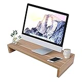 Monitor-Ständer aus Holz, PV Rrhöhung für PC / Laptop / Notebook, großer Monitorständer rutschfest Computer/Laptop/Monitor…