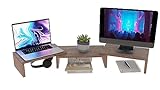 ComfortCove Dual Monitor Stand Riser, Monitorständer, Laptopständer, Schreibtisch-Organisator, Computerständer,…