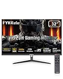 FYHXele 32 Zoll 4K UHD (3840x2160) Gaming Monitor, 144Hz, Fast IPS, 1ms, 400 cd/m², AMD FreeSync Premium,…