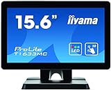 iiyama ProLite T1633MC-B1 - LED monitor - 15.6' - touchscreen - 1366 x 768 @ 60 Hz - TN - 300 cd/m²…