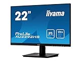 iiyama Prolite XU2292HS-B1 54,6cm (21,5") IPS LED-Monitor Full-HD (VGA, HDM, DisplayPort) Ultra-Slim-Line,…