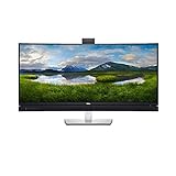 Dell C3422WE, 34.1 Zoll, Video Conferencing Monitor, WQHD 3440x1440, 60Hz, 5 ms (schnell), IPS entspiegelt,…