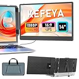 KEFEYA Laptop-Bildschirmverlängerung, 35,6 cm (14 Zoll), tragbarer Monitor für Laptop 13-17 Zoll, 1080P…