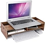 Diyeeni Laptopschreibtisch Notebooktisch 52.5 x 22 x 3cm, DIY Tisch für Laptop mit Ablage für Bücher…