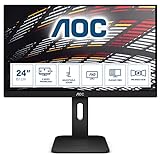 AOC X24P1 - 24 Zoll WUXGA Monitor, höhenverstelllbar (1920x1200, 60 Hz, VGA, DVI, HDMI, DisplayPort,…