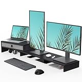 Fenge Dual Monitorständer Bildschirmständer mit Schublade für Computer TV Laptop, Monitorständer, Länge…