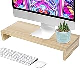Monitorständer, Computer Monitor Riser Holz Monitor Erhöhung Ständer Bildschirmständer Laptop Schreibtisch…