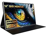 Portable Monitor 16 Inch QHD 2.5K 120Hz Computer Gaming Monitor,2560x1600 16:10 Ultra Wide HDR IPS Screen…