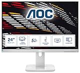 AOC 24P1/GR - 24 Zoll FHD Monitor, höhenverstellbar (1920x1080, 60 Hz, VGA, DVI, HDMI, DiplayPort, USB…