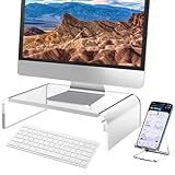 VAOLLO Clear Monitor Stand Riser, Computer Monitor Stand/Acrylic Monitor Riser for Home Office Laptop,…