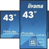 Iiyama LH4370UHB-B1 108CM 42.5IN IPS 3 TFT-Monitor (3840 x 2160 px, 4K Ultra HD, 8 ms Reaktionszeit,…